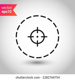 Aim icon. Target vector sign
