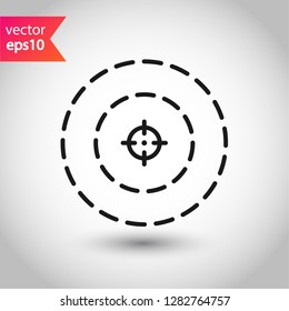 Aim icon. Target vector sign