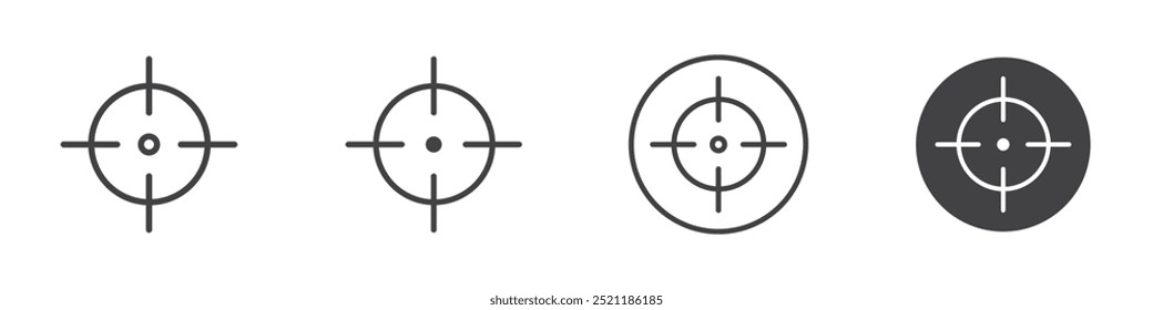 Aim icon thin line illustration