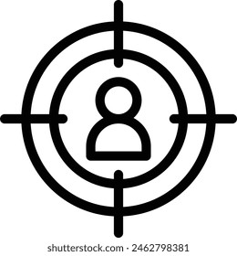aim icon. Thin Linear Style Design Isolated On White Background