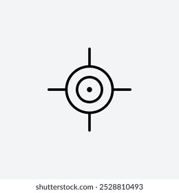 Aim icon in tree different line stroke sizes.