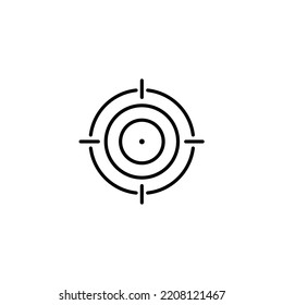 Aim Symbol im trendigen, flachen Stil einzeln auf weißem Hintergrund.
