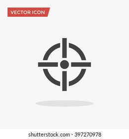 Aim Icon in trendy flat style isolated on grey background. Target symbol for your web design, logo, UI. Vector illustration, EPS10.