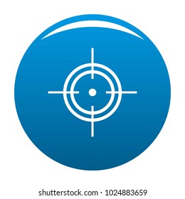 Aim icon vector blue circle isolated on white background 