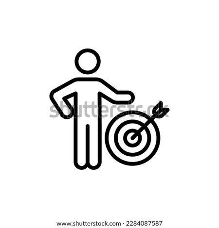 Aim icon in vector. Illustration
