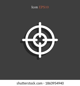 aim icon. Vector illustration EPS 10.