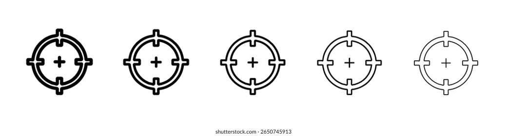 ícone de meta símbolo ou ilustração de contorno de vetor