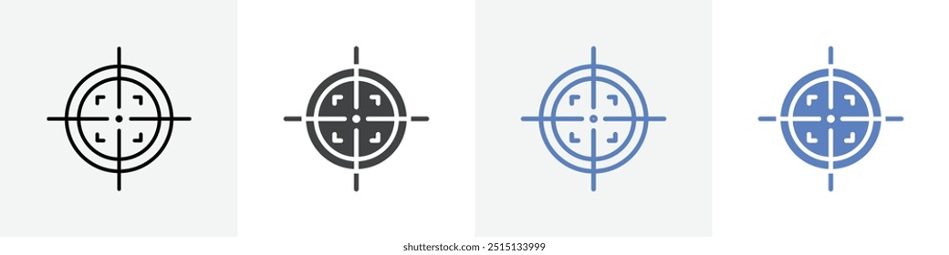 aim icon vector set use for web ui or app