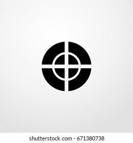 aim icon. vector sign symbol on white background
