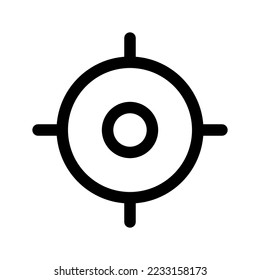 Design-Illustration des Aim-Symbols für Vektorsymbol