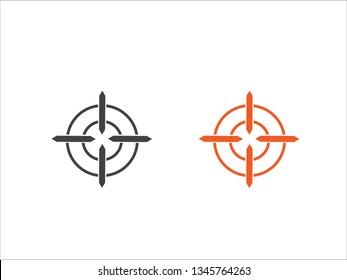 aim icon vector , Target symbols isolated on white background.