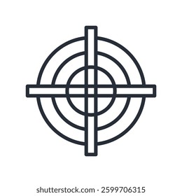 aim icon. vector.Editable stroke.linear style sign for use web design,logo.Symbol illustration.