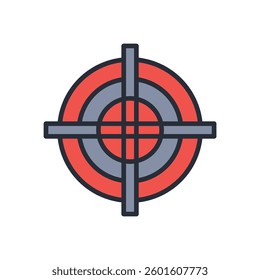 aim icon. vector.Editable stroke.linear style sign for use web design,logo.Symbol illustration.