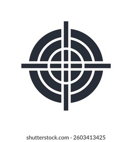 aim icon. vector.Editable stroke.linear style sign for use web design,logo.Symbol illustration.
