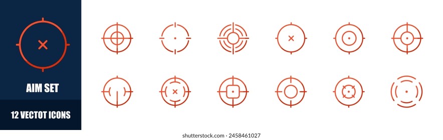 Conjunto de iconos AIM. Estilo plano. Iconos vectoriales