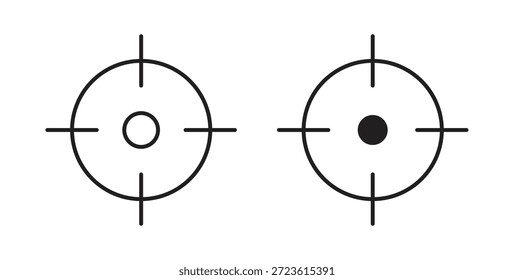 Conjunto de iconos de puntería aislados sobre fondo blanco Ilustración vectorial plana.