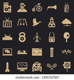 Aim icons set. Simple set of 25 aim vector icons for web for any design