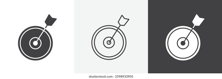 Aim icons in Thin line black color. flat simple vector symbols illustration.