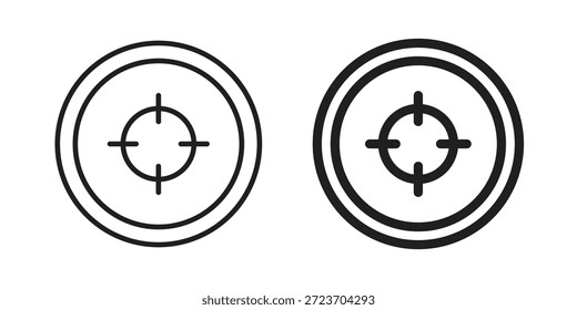 Aim icons vector collection for web designs. flat icons