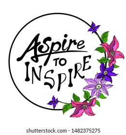 Aim to inspire a beautiful phrase with clematis flowers