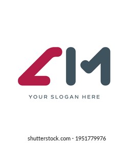 Apuntar, am Letter Logo Design con un icono con interacción creativa
