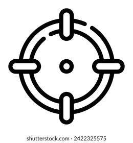 aim Line Icon Background White