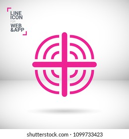 Aim minimalistic vector icon. Goal line minimal icon for flat mobile app and web design.