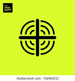 Aim minimalistic vector icon. Goal line minimal icon for flat mobile app and web design.