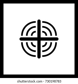 Aim minimalistic vector icon. Goal line minimal icon for flat mobile app and web design.