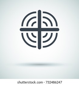 Aim minimalistic vector icon. Goal line minimal icon for flat mobile app and web design.