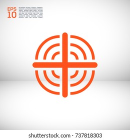 Aim minimalistic vector icon. Goal line minimal icon for flat mobile app and web design.