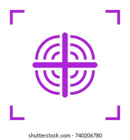 Aim minimalistic vector icon. Goal line minimal icon for flat mobile app and web design.