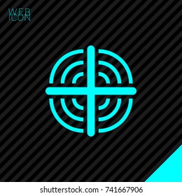 Aim minimalistic vector icon. Goal line minimal icon for flat mobile app and web design.