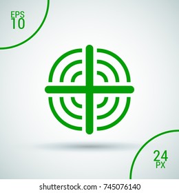 Aim minimalistic vector icon. Goal line minimal icon for flat mobile app and web design.