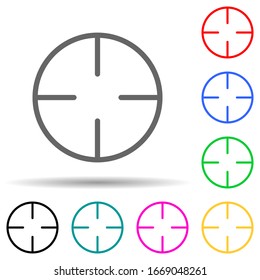 aim multi color style icon. Simple thin line, outline vector of web icons for ui and ux, website or mobile application