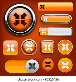 Aim orange design elements for website or app. Vector eps10.