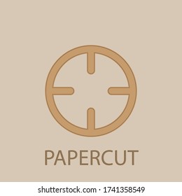 Icono de recorte de papel. Glifo simple, vector plano de iconos web para ui y ux, sitio web o aplicación móvil