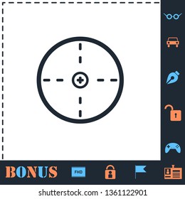 Aim. Perfect icon with bonus simple icons
