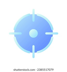 Aim pixel perfect flat gradient two-color ui icon. Focus on business target. Corporate goals reaching. Simple filled pictogram. GUI, UX design for mobile application. Vector isolated RGB illustration