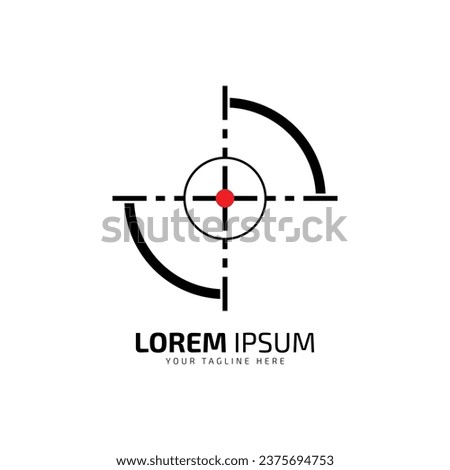 Aim with Precision Crosshair Target Logo Hit the Bullseye of Success icon logo vector illustration silhouette isolated design