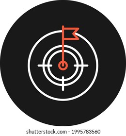 Aim, purpose, target icon vector image. Can also be used for web marketing. Suitable for use on web apps, mobile apps and print media.