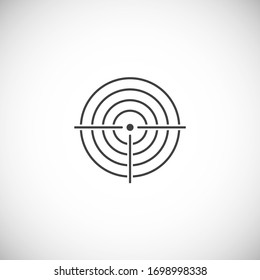 Icono relacionado en el fondo para diseño gráfico y web. Símbolo de concepto de ilustración creativa para aplicación web o móvil.