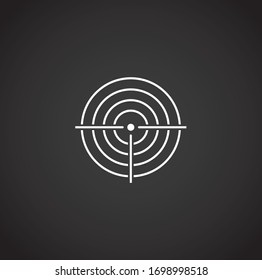 Icono relacionado en el fondo para diseño gráfico y web. Símbolo de concepto de ilustración creativa para aplicación web o móvil.