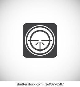 Icono relacionado en el fondo para diseño gráfico y web. Símbolo de concepto de ilustración creativa para aplicación web o móvil.