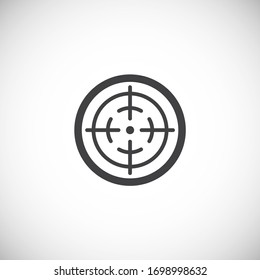 Icono relacionado en el fondo para diseño gráfico y web. Símbolo de concepto de ilustración creativa para aplicación web o móvil.