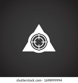 Aim related icon on background for graphic and web design. Creative illustration concept symbol for web or mobile app.