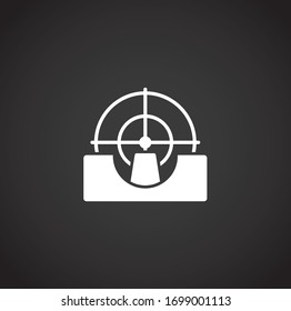 Aim related icon on background for graphic and web design. Creative illustration concept symbol for web or mobile app.