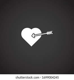 Aim related icon on background for graphic and web design. Creative illustration concept symbol for web or mobile app.