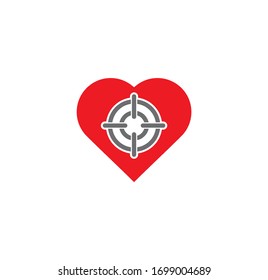 Aim related icon on background for graphic and web design. Creative illustration concept symbol for web or mobile app.