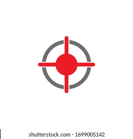 Aim related icon on background for graphic and web design. Creative illustration concept symbol for web or mobile app.